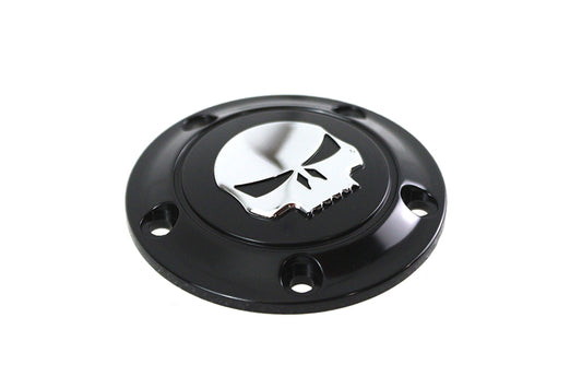 HARLEY Skull Ignition System Cover 5-Hole Black fits 1999-UP FLST, 1999-UP FXST, 1999-2017 FXD, 1999-2015 FLT,