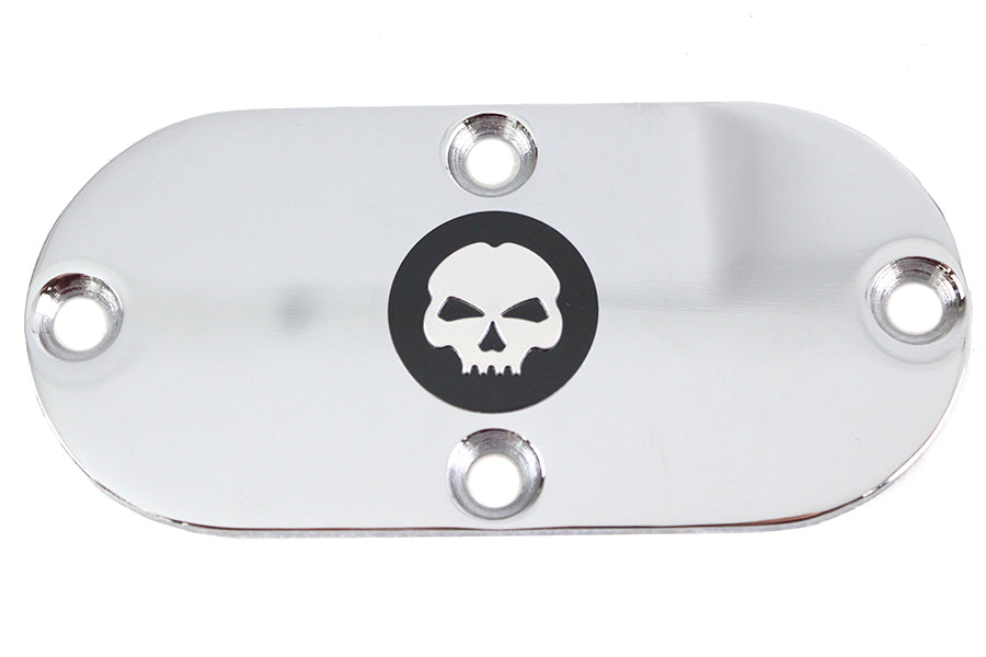 HARLEY Skull Inspection Cover Chrome fits 1984-2006 FXST, 1986-2006 FLST, 1981-2006 FXD, 1993-2005 FXDWG,