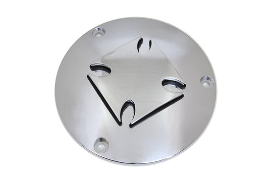 HARLEY Iron Cross Raised Primary Derby Cover Chrome Billet Fits 1970-1984 FL, 1971-1984 FX, 1984