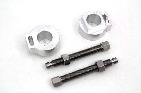 HARLEY Rear Rigid Axle Adjuster Kit fits 1941-1957 FL, 0- Custom, application with use of a 3/4 axle on Replica rigid frames"