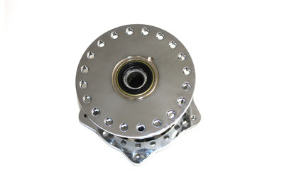 HARLEY Chrome Front Wheel Hub Clover Style fits 1974-1977 XL, single disc 1974-1977 FX, single disc