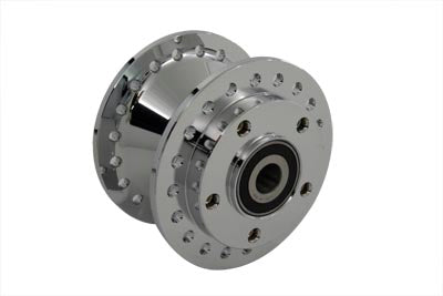 HARLEY Chrome Front Wheel Hub 3/4 inch Bearings fits 2000-2007 XL, single or dual disc 2000-2003 FXD, single or dual disc