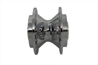 HARLEY Chrome Front Wheel Hub 3/4 inch Bearings fits 2000-2007 XL, single or dual disc 2000-2003 FXD, single or dual disc