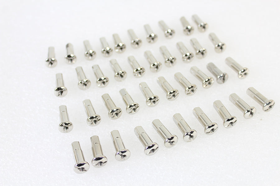 HARLEY 40 Piece Spoke Nipple Set Stainless Steel fits 0- All, 45 model front spoke applications" 0- All, K model front spoke applications