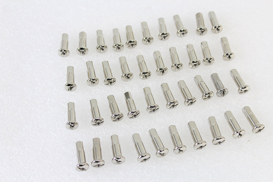HARLEY 40 Piece Spoke Nipple Set Stainless Steel fits 0- All, 45 model front spoke applications" 0- All, K model front spoke applications