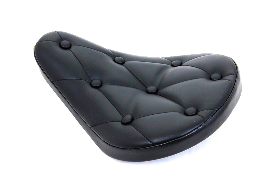 HARLEY Black Vinyl Solo Seat with Buttons fits 0- Custom, application