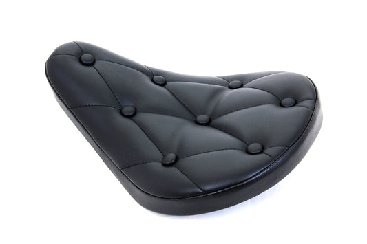 HARLEY Black Vinyl Solo Seat with Buttons Fits 0- Custom, application