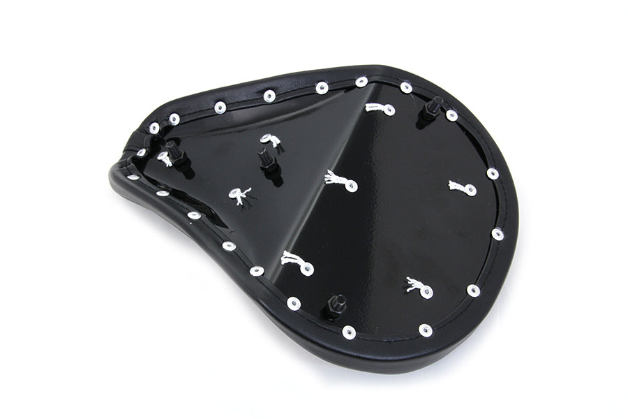 HARLEY Black Vinyl Solo Seat with Buttons fits 0- Custom, application