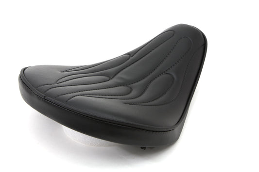 HARLEY Black Solo Seat with Flame Stitch Small fits 0- Custom, application