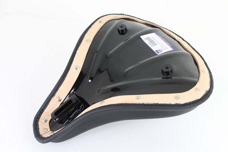 HARLEY Replica Black Leather Solo Seat fits 0- Custom, application