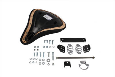 HARLEY Black Leather Solo Seat With Mount Kit fits 1965-1984 FL, 1971-1984 FXE,