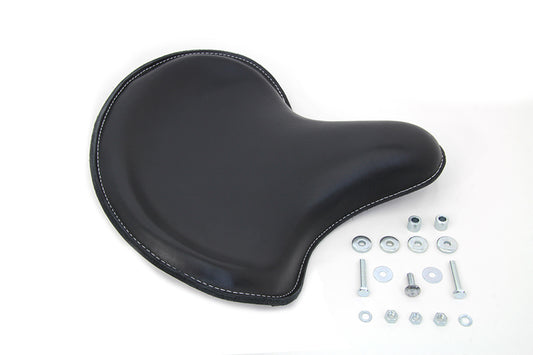 HARLEY Black Leather Solo Seat fits 1936-1940 EL, 1941-1984 FL, 1929-1952 WL, 1930-1936 VL, 1937-1948 UL, 1937-1972 G,