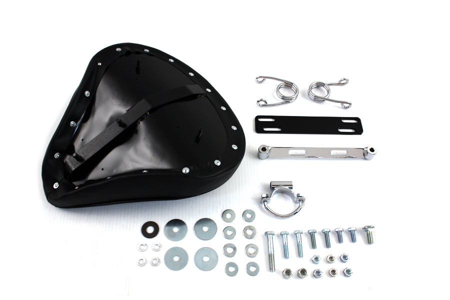 HARLEY Black Vinyl Solo Seat and Mount Kit fits 0- Custom, application for rigid frames