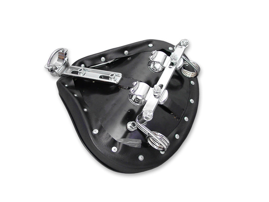 HARLEY Black Vinyl Solo Seat and Mount Kit fits 0- Custom, application for rigid frames