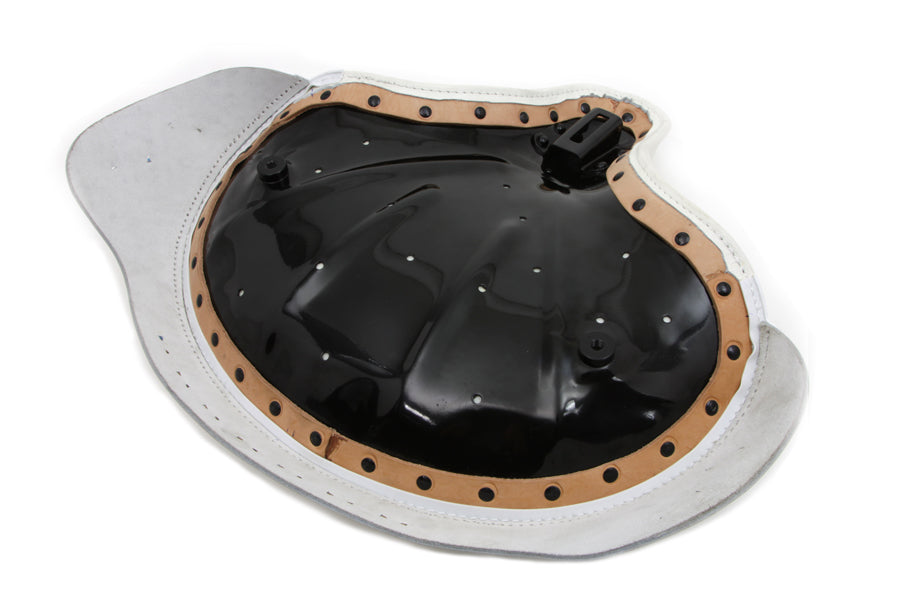 HARLEY White Police Solo Seat fits 1936-1952 EL, 1941-1980 FL, 1936-1952 W, 1936-1973 G,