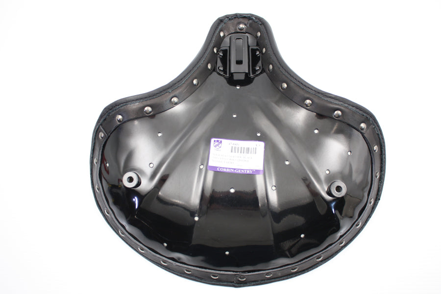 HARLEY Replica Black Leather Solo Seat fits 1936-1940 EL, 1941-1984 FL, 1929-1952 WL, 1930-1936 VL, 1937-1948 UL, 1937-1972 G,