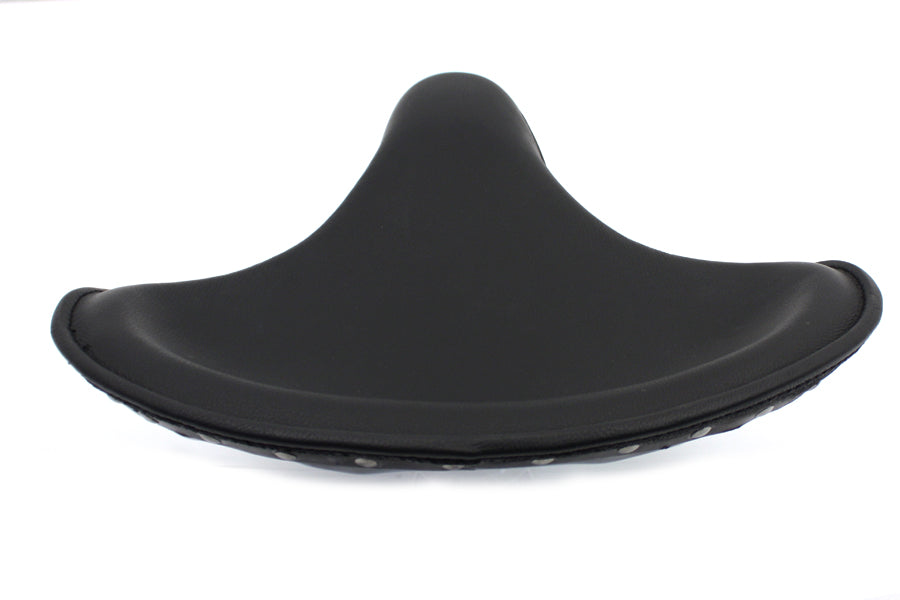 HARLEY Replica Black Leather Solo Seat fits 1936-1940 EL, 1941-1984 FL, 1929-1952 WL, 1930-1936 VL, 1937-1948 UL, 1937-1972 G,