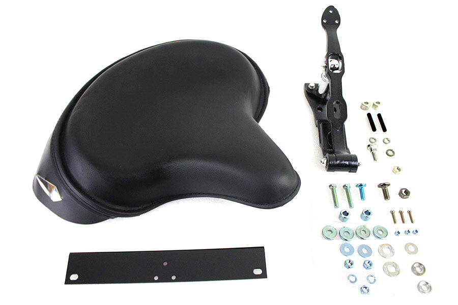 HARLEY Black Police Solo Seat Kit fits 2000-2017 FLST, 2000-2017 FXST,