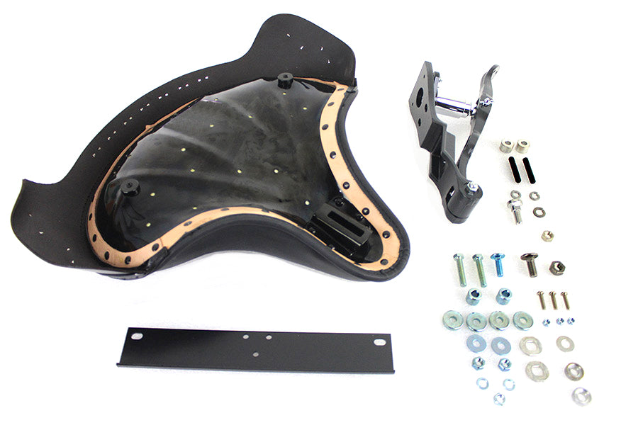 HARLEY Black Police Solo Seat Kit fits 2000-2017 FLST, 2000-2017 FXST,