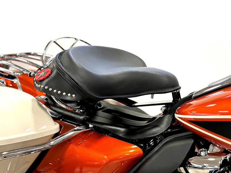 HARLEY Black Leather Police Solo Seat Kit fits 2009-UP FLTP, 2022-UP FLHTK,