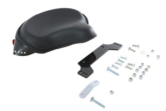 HARLEY Black Leather Police Solo Seat Kit fits 2009-UP FLTP, 2022-UP FLHTK,