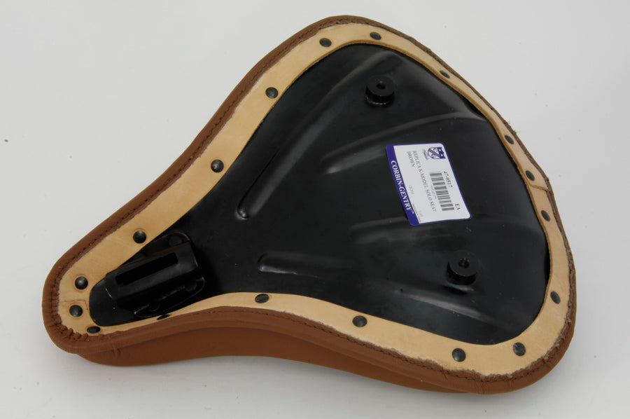 HARLEY Brown Leather Replica Solo Seat fits 0- Custom, application