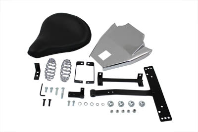 HARLEY Black Leather Solo Seat with Mount Kit fits 1984-1999 FXST, 1986-1999 FLST,
