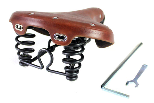 HARLEY Double Steel Saddle Solo Seat Honey Brown Fits 0- Custom, application