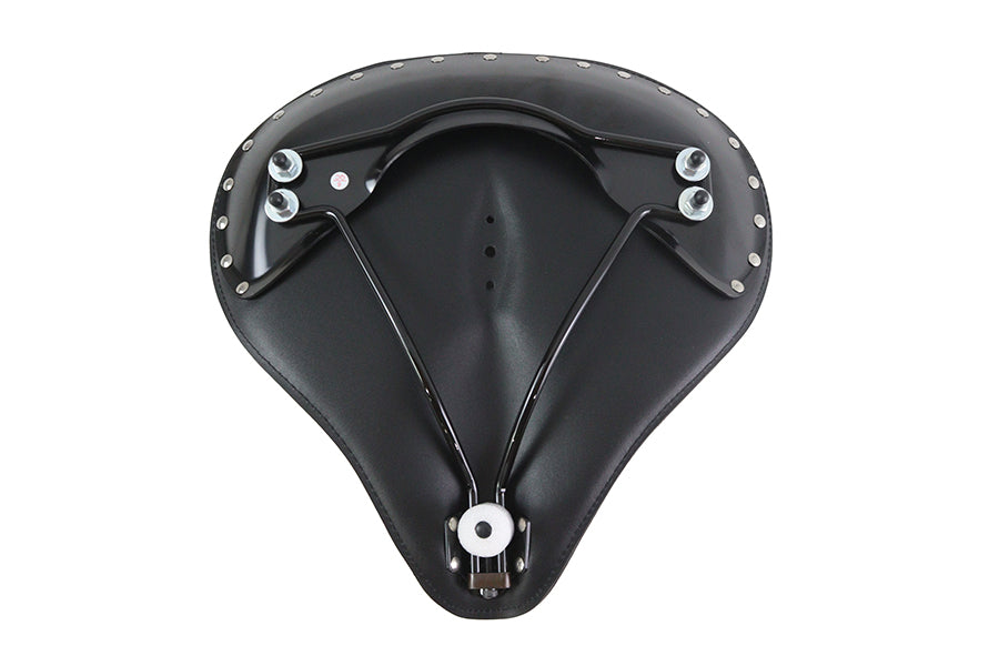 HARLEY Replica Black Leather Solo Seat fits 0- Custom, application