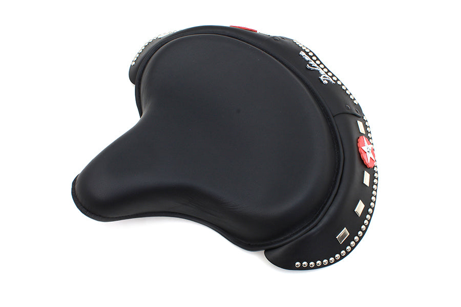 HARLEY Corbin Gentry Black Leather Solo Seat fits 1936-1940 EL, 1941-1984 FL,