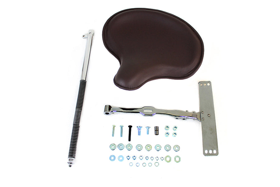 HARLEY Corbin Gentry Brown Leather Solo Seat Kit fits 1936-1952 W, 1936-1973 G,