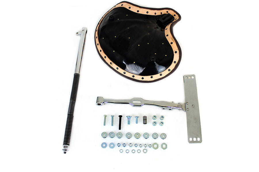 HARLEY Corbin Gentry Brown Leather Solo Seat Kit fits 1936-1952 W, 1936-1973 G,