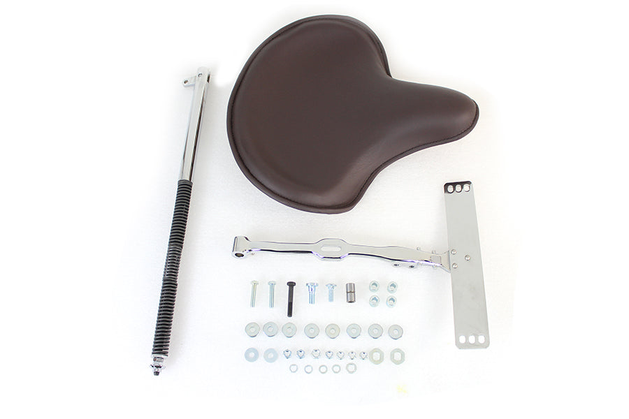 HARLEY Corbin Gentry Brown Leather Solo Seat Kit fits 1936-1952 W, 1936-1973 G,