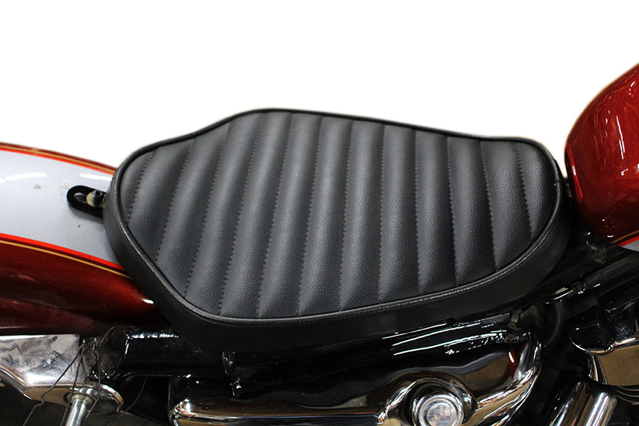 HARLEY Bates Solo Seat Tuck and Roll Style Black fits 1982-2003 XL,