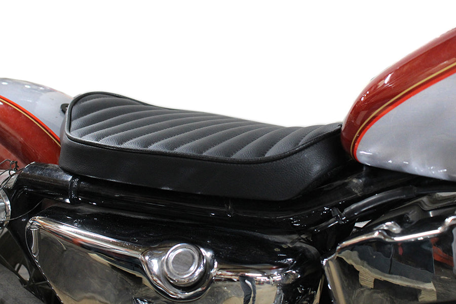 HARLEY Bates Solo Seat Tuck and Roll Style Black fits 1982-2003 XL,