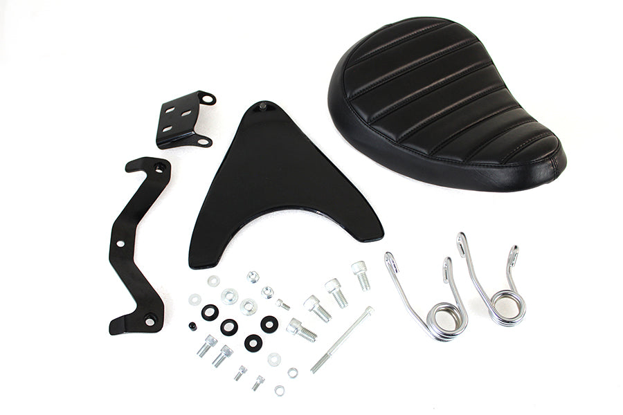 HARLEY Spring Mount Bates Tuck and Roll Solo Saddle Seat Kit fits 2004-2006 XL, 2010-UP XL,