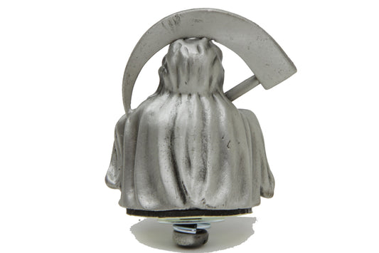 HARLEY Grim Reaper Front Fender Top Ornament Silver fits 0- Custom, application for front fenders.