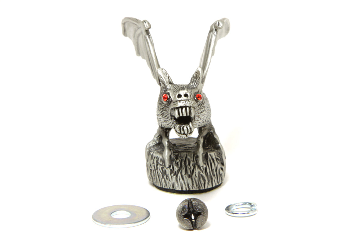 HARLEY Bat Front Fender Tip Ornament Chrome fits 0- Custom, application for front fenders.
