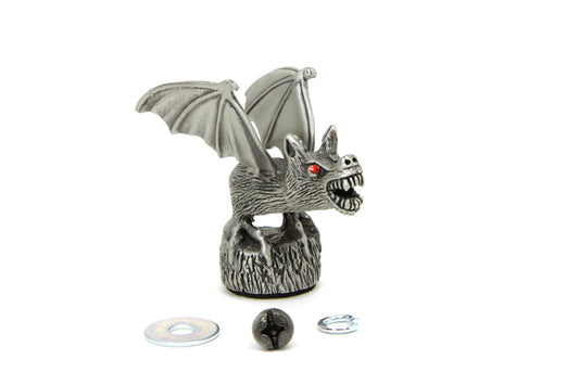 HARLEY Bat Front Fender Tip Ornament Chrome Fits 0- Custom, application for front fenders.