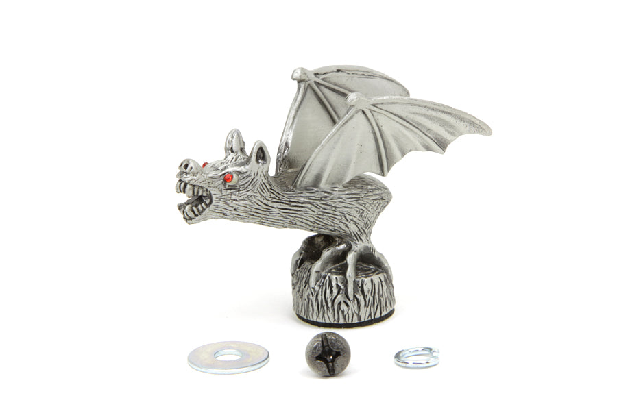 HARLEY Bat Front Fender Tip Ornament Chrome fits 0- Custom, application for front fenders.