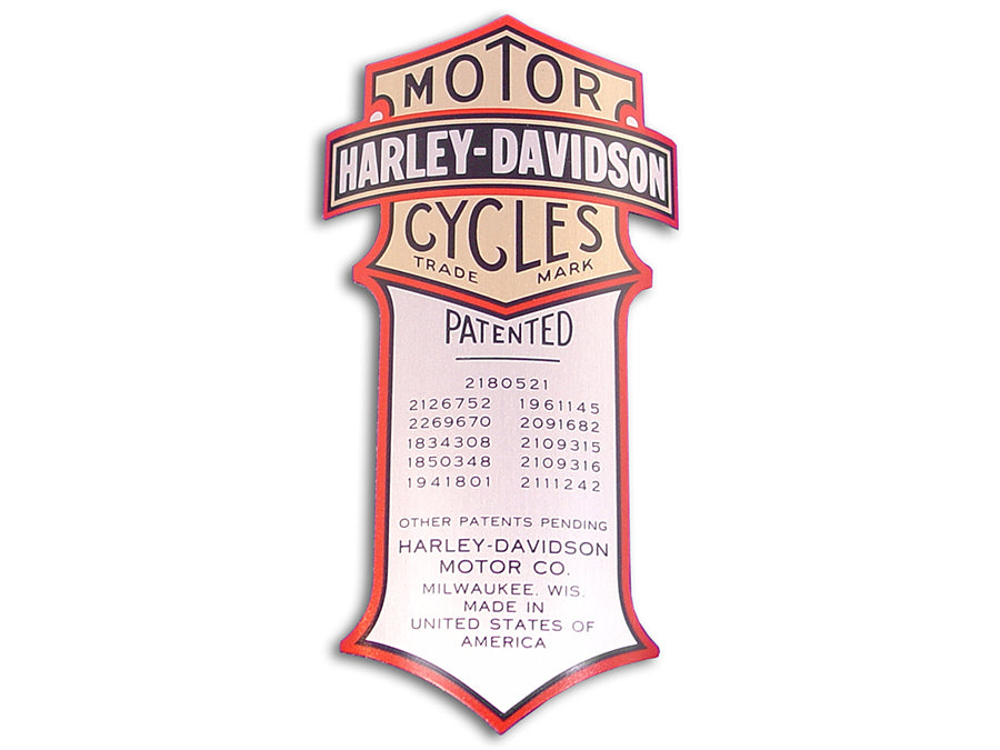 HARLEY OE Spring Fork Shock Logo Decal Curved fits 1936-1940 EL, 1941-1948 FL, 1988-UP FXSTS, 1988-UP FLSTS,