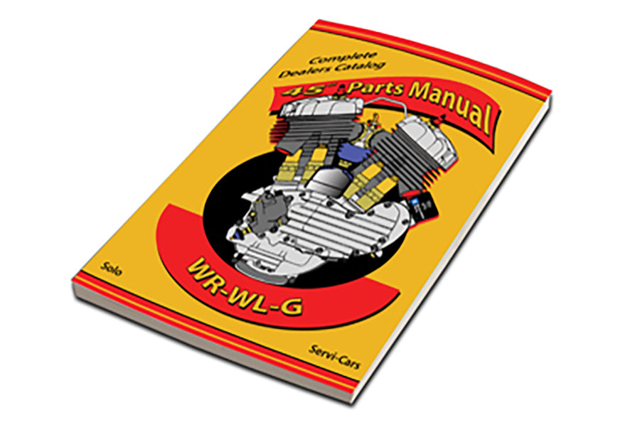 HARLEY 45 W-WL-WR-G Parts and Service Manual fits 1937-1952 W, 1937-1973 G,