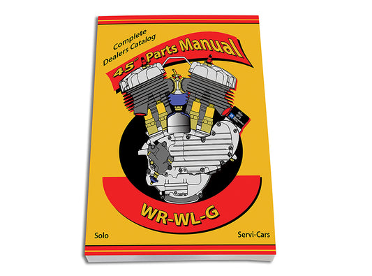 HARLEY 45 W-WL-WR-G Parts and Service Manual fits 1937-1952 W, 1937-1973 G,