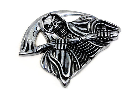 HARLEY Pewter Grim Reaper with Sickle Emblem fits 0- All, models