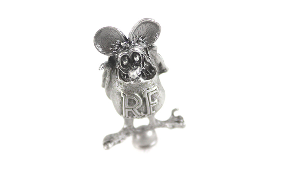 HARLEY Pewter Rat Fink Ornament fits 0- Custom, application for front fenders