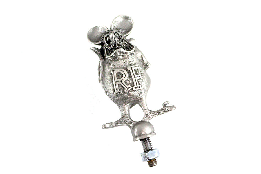 HARLEY Pewter Rat Fink Ornament fits 0- Custom, application for front fenders