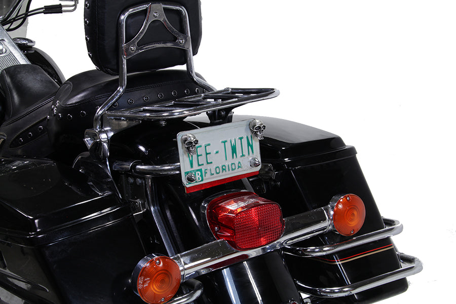 HARLEY Silver Skull License Plate Bolt Set fits 0- Custom, application