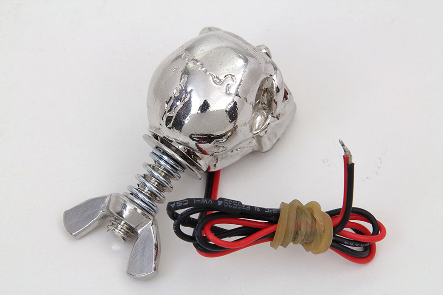 HARLEY Silver Skull License Plate Bolt Set with LED fits 0- Custom, application