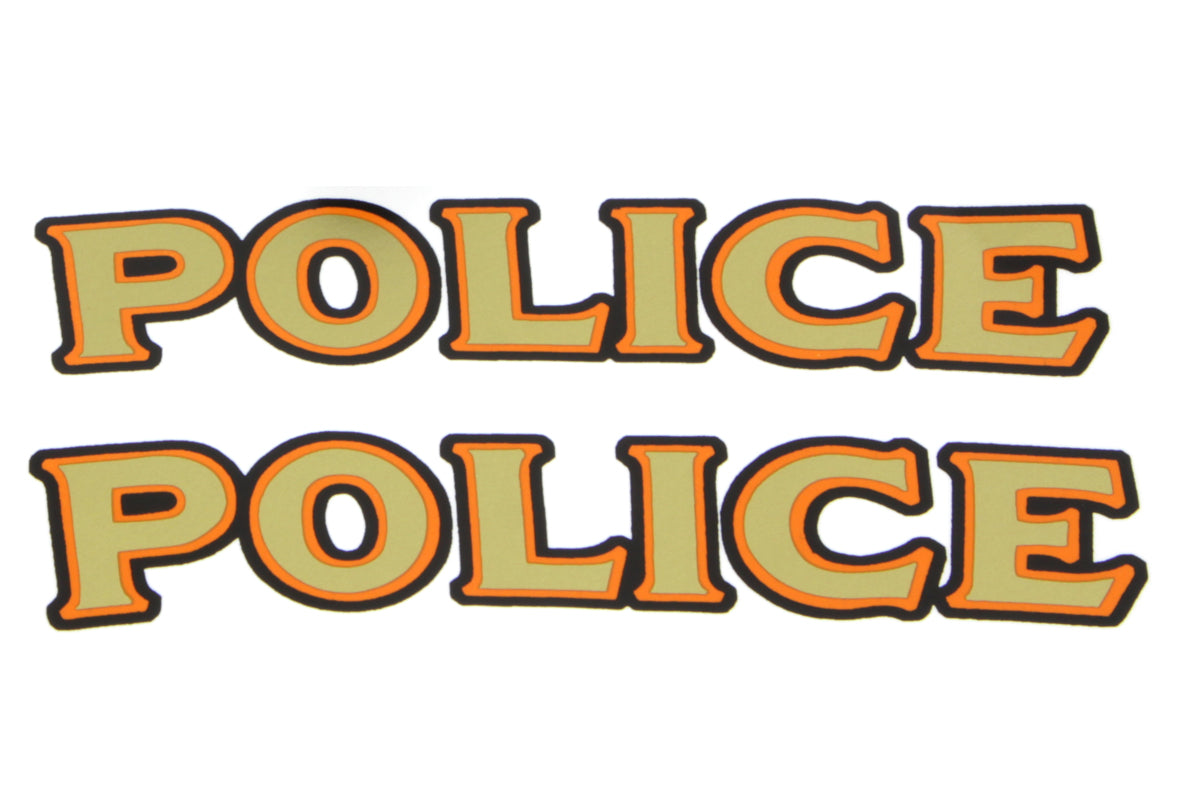 HARLEY Front Fender inchPolice inch Decal Set fits 1941-1984 FL,