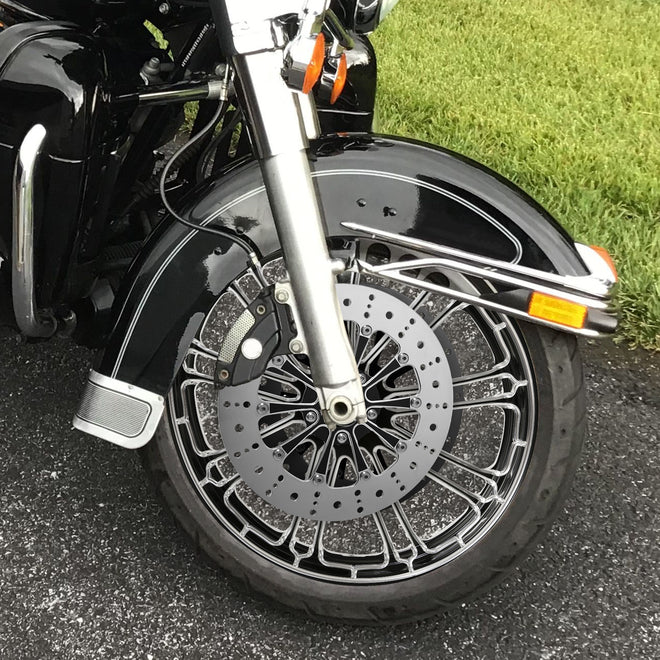 Custom Chrome HARLEY 11.8" ENDO CONTRAST CUT/ POLISHED FRONT TWO-PIECE ROTOR